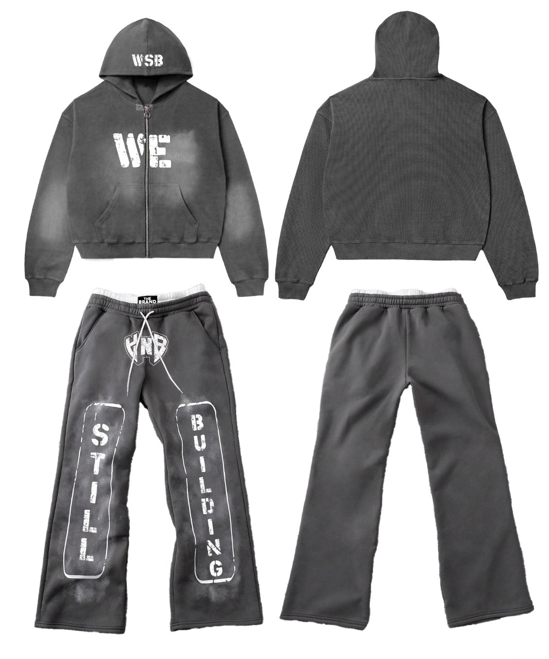 *PRE-ORDER* WSB PREMIUM FULL SWEATSUIT - Charcoal