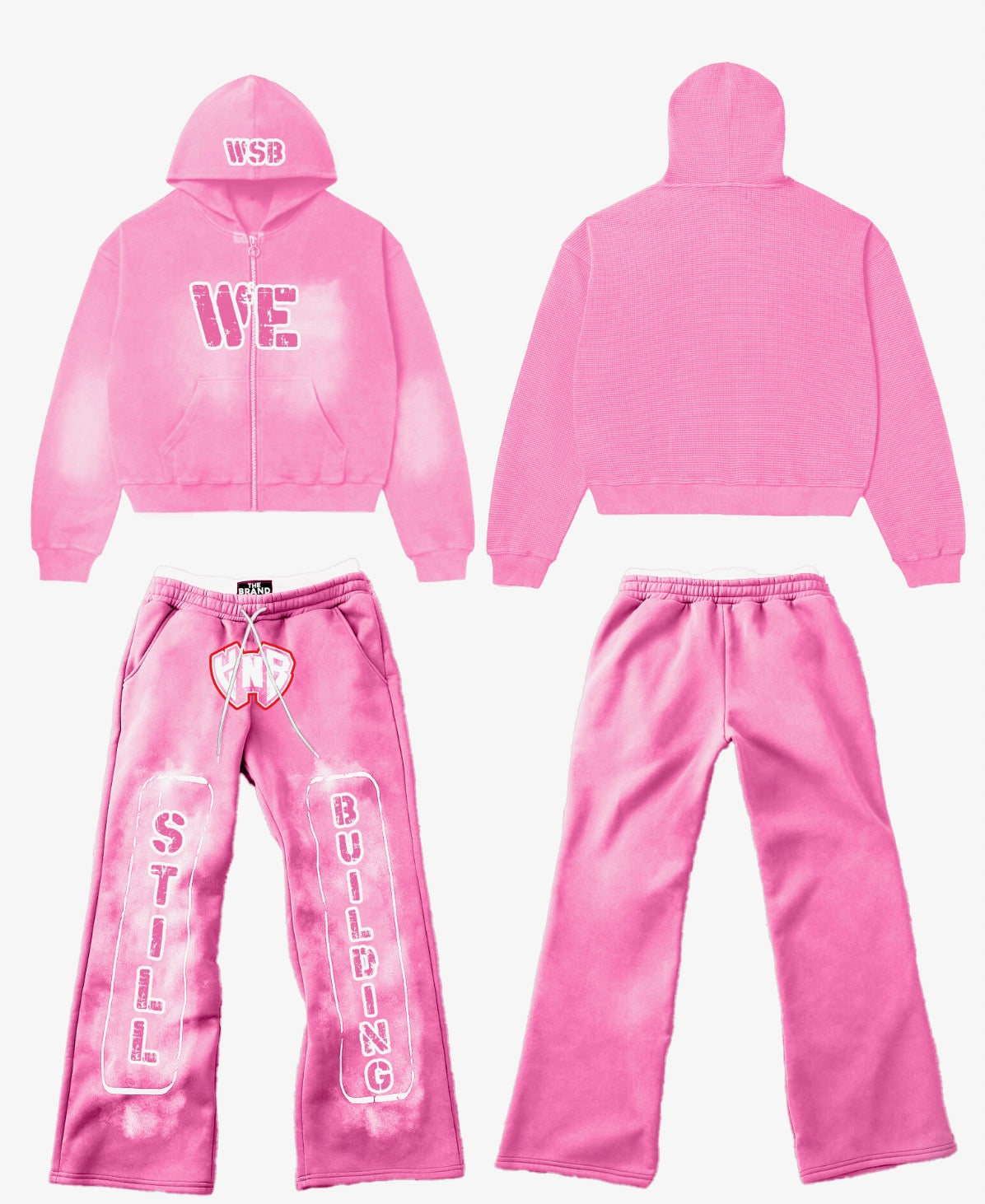 *PRE-ORDER* WSB PREMIUM FULL SWEATSUIT - Pink