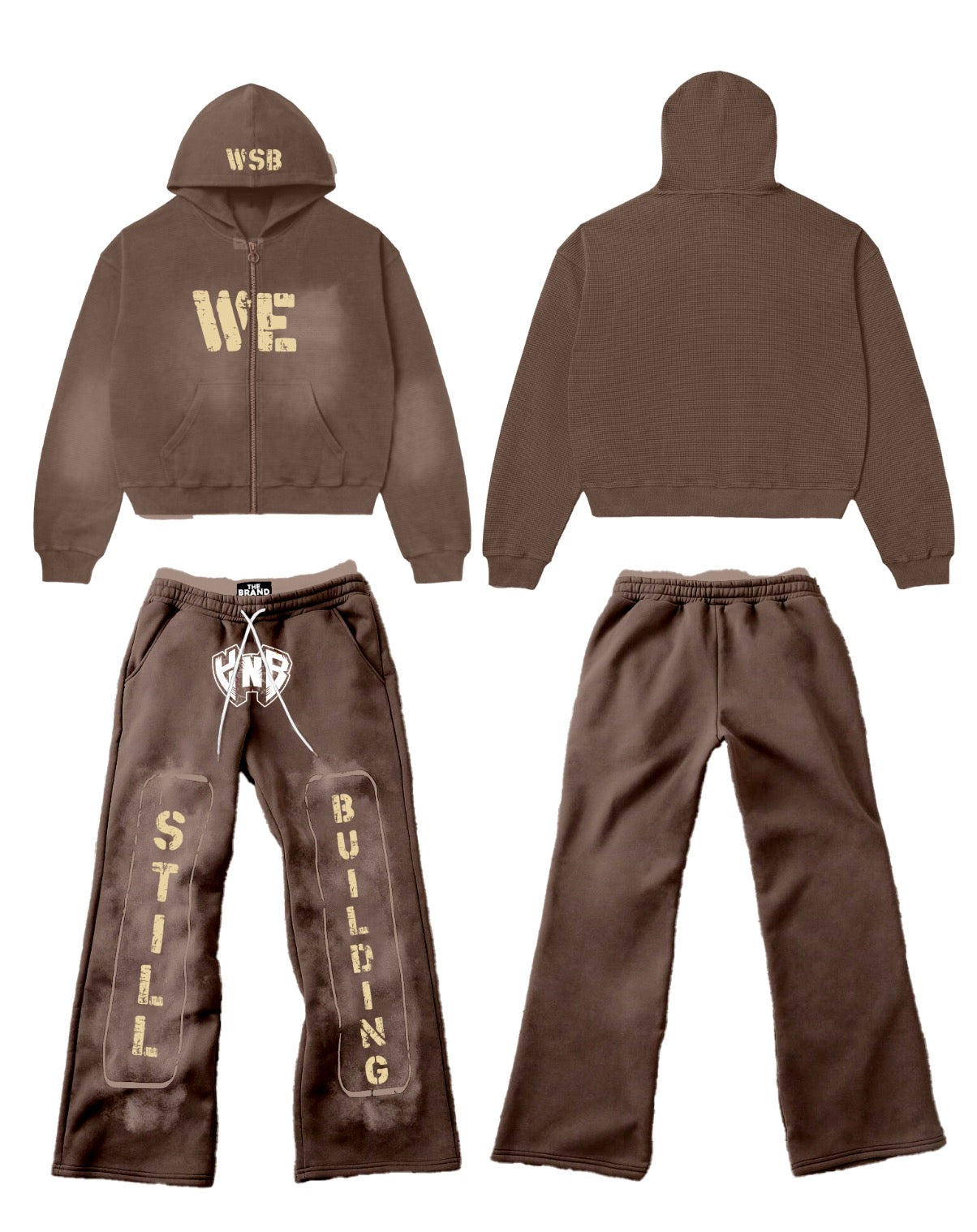 *PRE-ORDER* WSB PREMIUM FULL SWEATSUIT - Brown