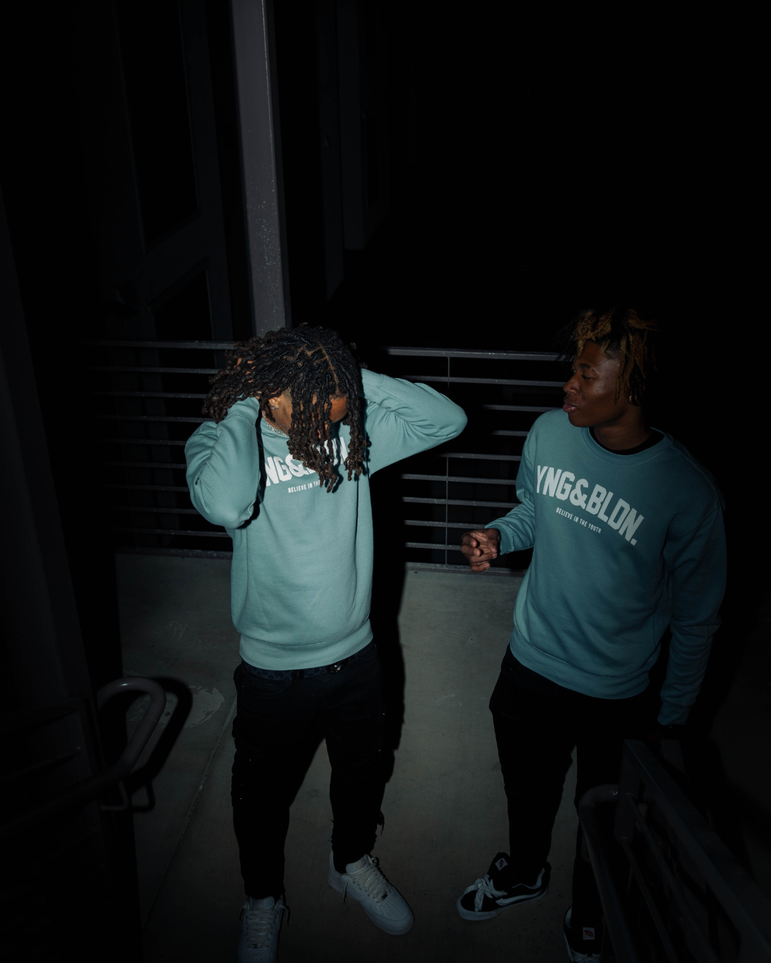 Discover elevated comfort and style with the YNG & BLDN ARCH Premium Crewneck Sweatshirt by Young and Building. Elevate your wardrobe with this high-quality, fashion-forward piece designed for the modern hustler. Upgrade your fashion game with the premium pullover in our agave blue, light teal, seafoam color with white puff print